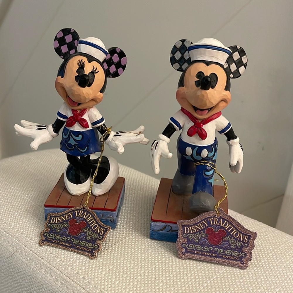 Mickey & Minnie Mouse Sailor Figurines